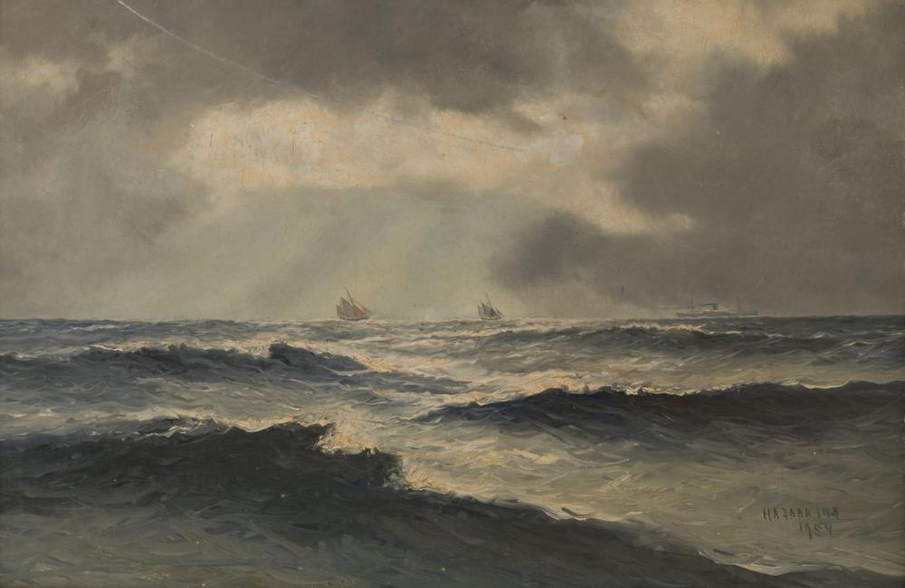 Haaike Abraham Jaarsma comparable auction result: haaike abraham jaarsma bussum 1881 1970 seascape with shipping on the horizon
