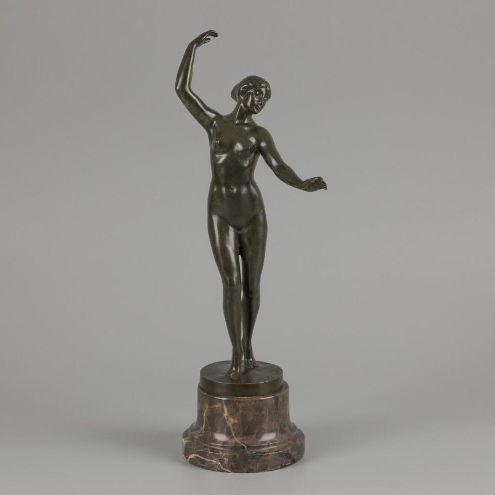 Max Valentin comparable auction result: max valentin 1875 1931 a bronze figure of an elegant dancing beauty germany early 20th century