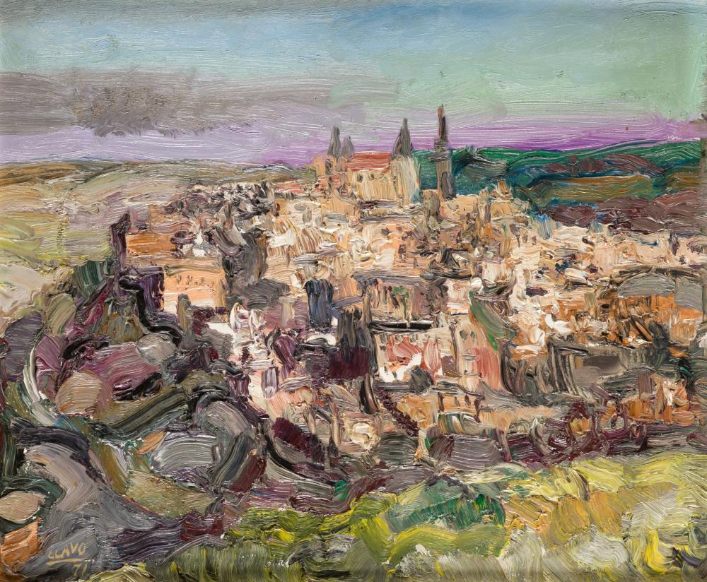 Javier Clavo comparable auction result: javier clavo 1918 1994 view of toledo 1971