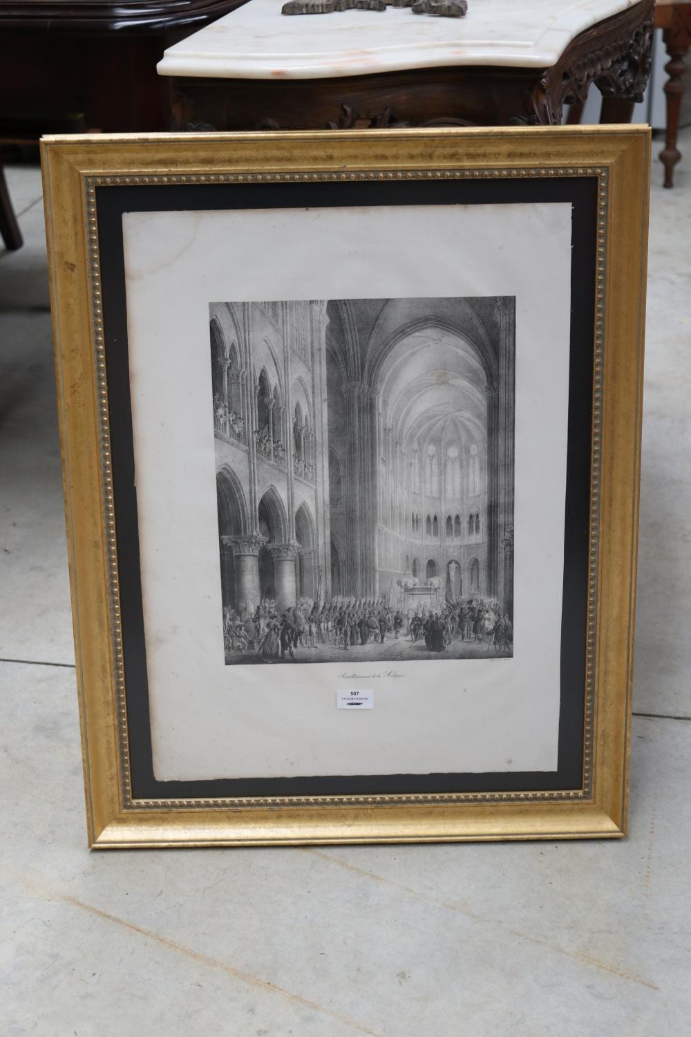 Charles Etienne Pierre Motte comparable auction result: charles etienne pierre motte 1785 1836 france lithograph cathedral interior well framed approx 38cm x 30cm