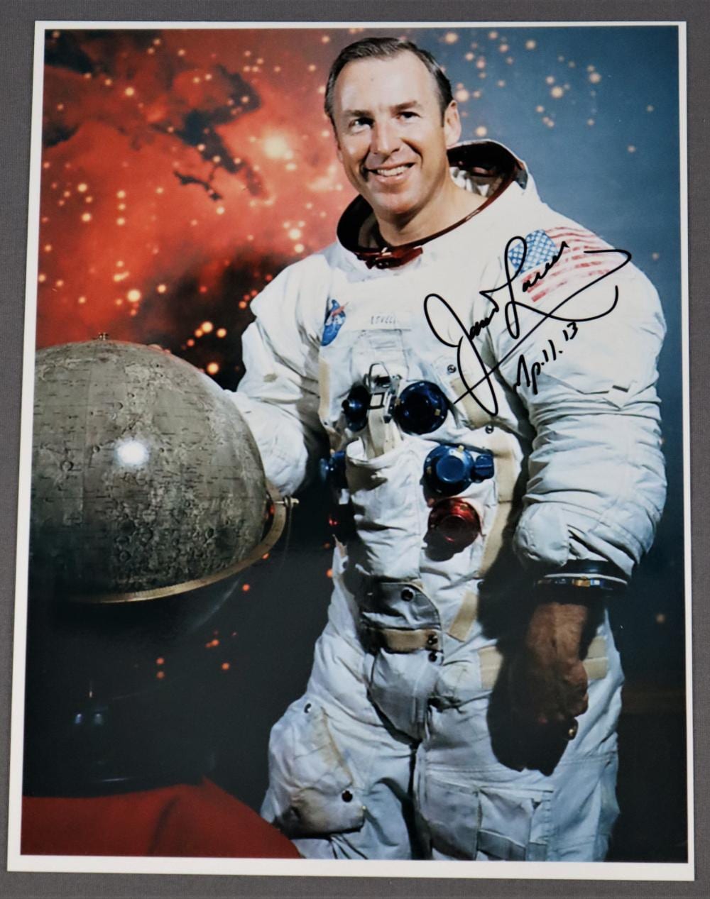 James Lovell comparable auction result: james lovell signed portrait photograph