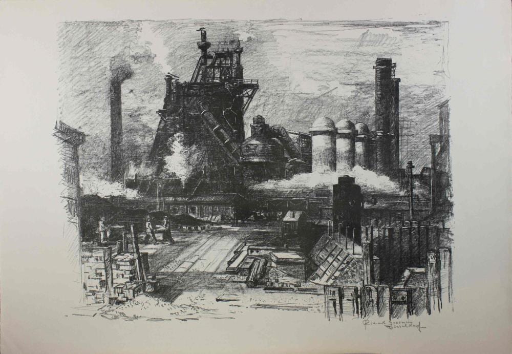 Richard Gessner comparable auction result: richard gessner deutsch 1894 1989 industriedarstellung litho