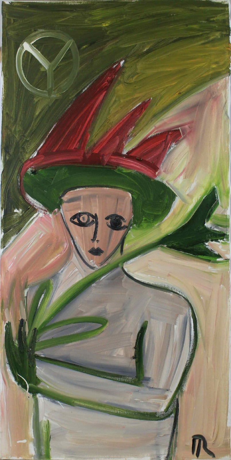 Harmut Ritzerfeld comparable auction result: hartmut hacky ritzerfeld deutsch geb 1950 zauberin 1997 l a leinwand