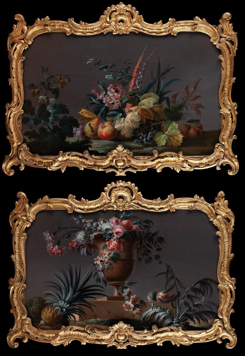 François (1661) Desportes comparable auction result: pair of still lives of flowers