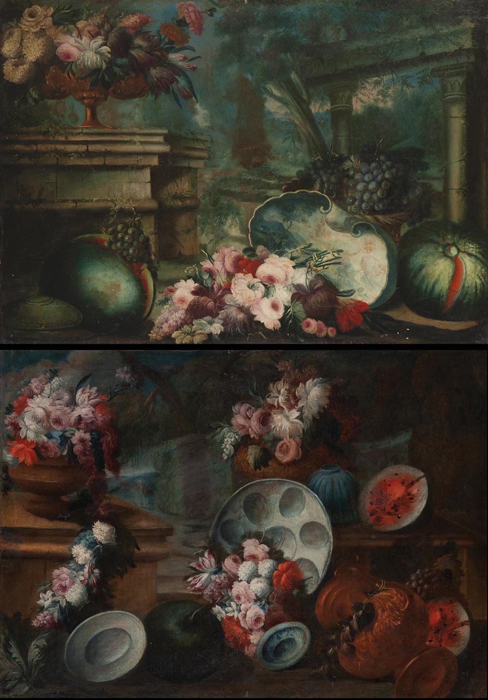 Gasparo Lopez comparable auction result: pair of still lives