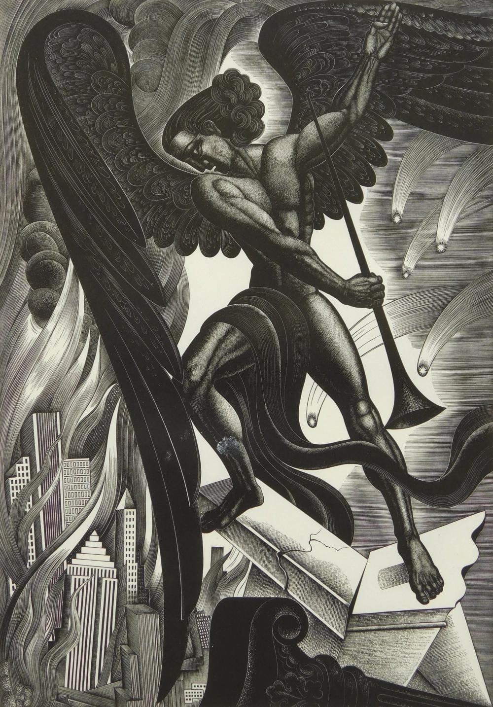 Boris Artzybasheff comparable auction result: boris artzybasheff wood engraving