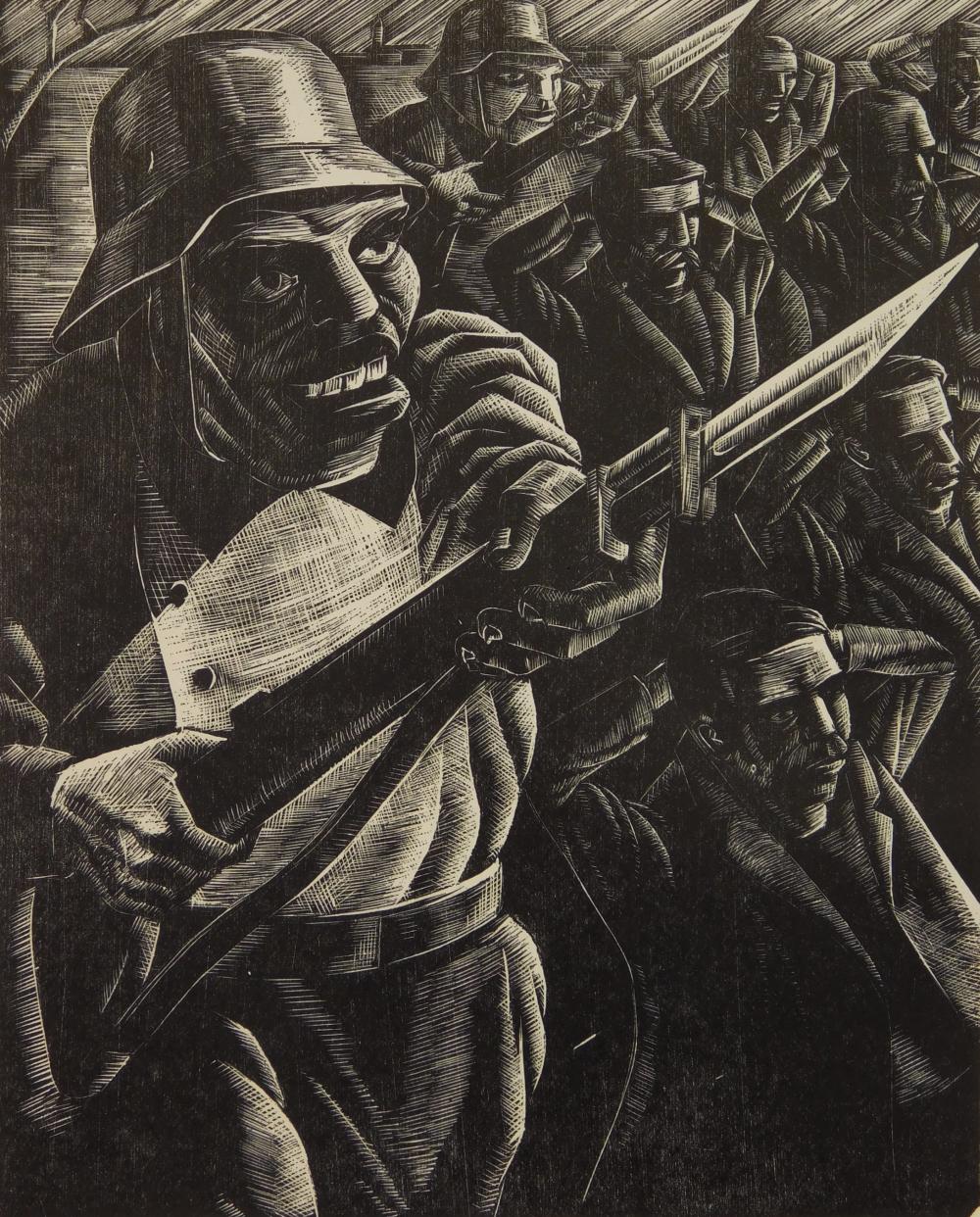Hans Jelinek comparable auction result: hans jelinek wood engraving
