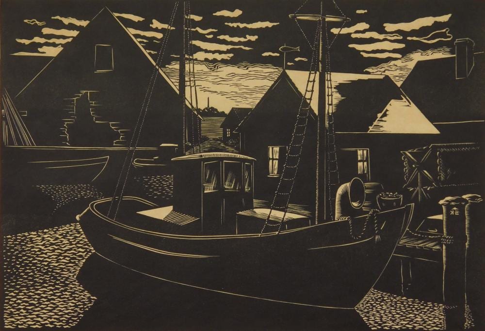 Sheffield Harold Kagy comparable auction result: sheffield kagy linocut