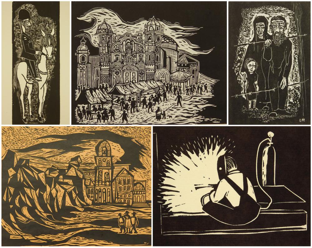 5 leon gordon miller woodblocks · Rachel Davis Fine Arts · 2021-09-25 Leon Gordon Miller comparable auction result: 5 leon gordon miller woodblocks