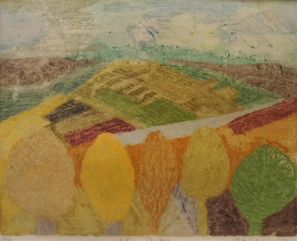 Ruth Kerkovius comparable auction result: ruth kerkovius a farmer s country lithograph in color 1972 6 30 framed 10 1 2 x 27 1 2 inches