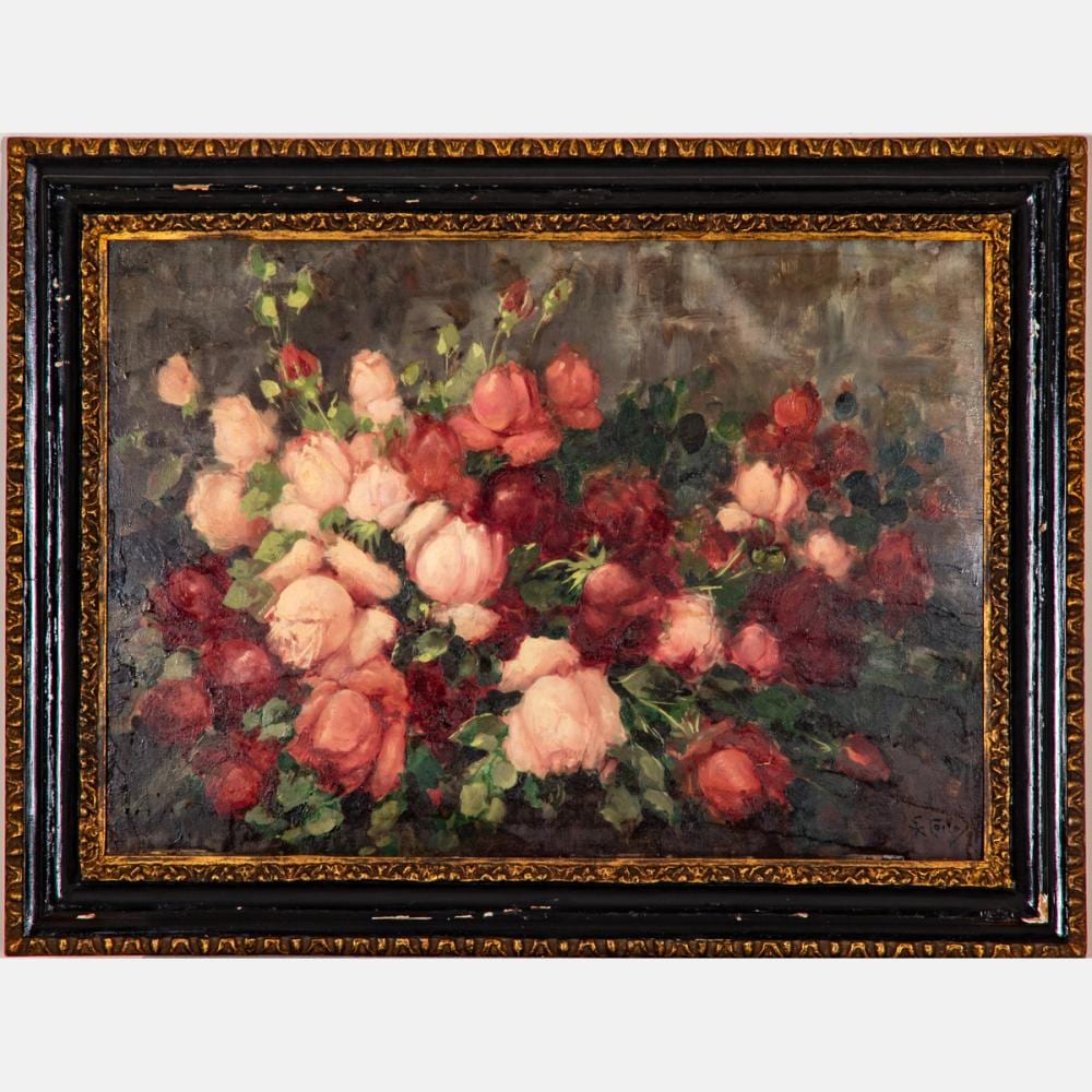 Giuseppe Cocco comparable auction result: giuseppe alberto cocco italian 1879 1963 floral still life oil on board