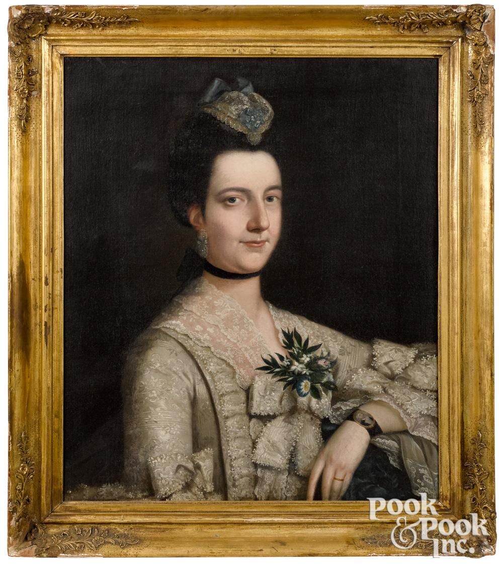 John Singleton Copley comparable auction result: attributed to john singleton copley oil portrait