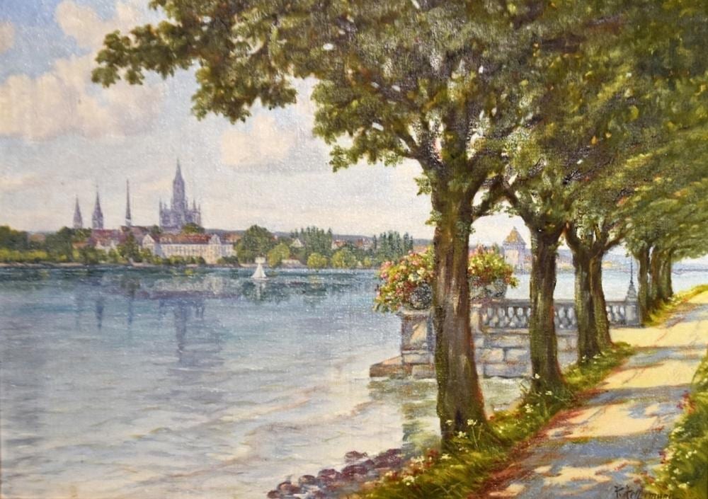 kellermann blick auf konstanz · Auktionshaus Karrenbauer · 2021-09-25 Karl Kellermann comparable auction result: kellermann blick auf konstanz