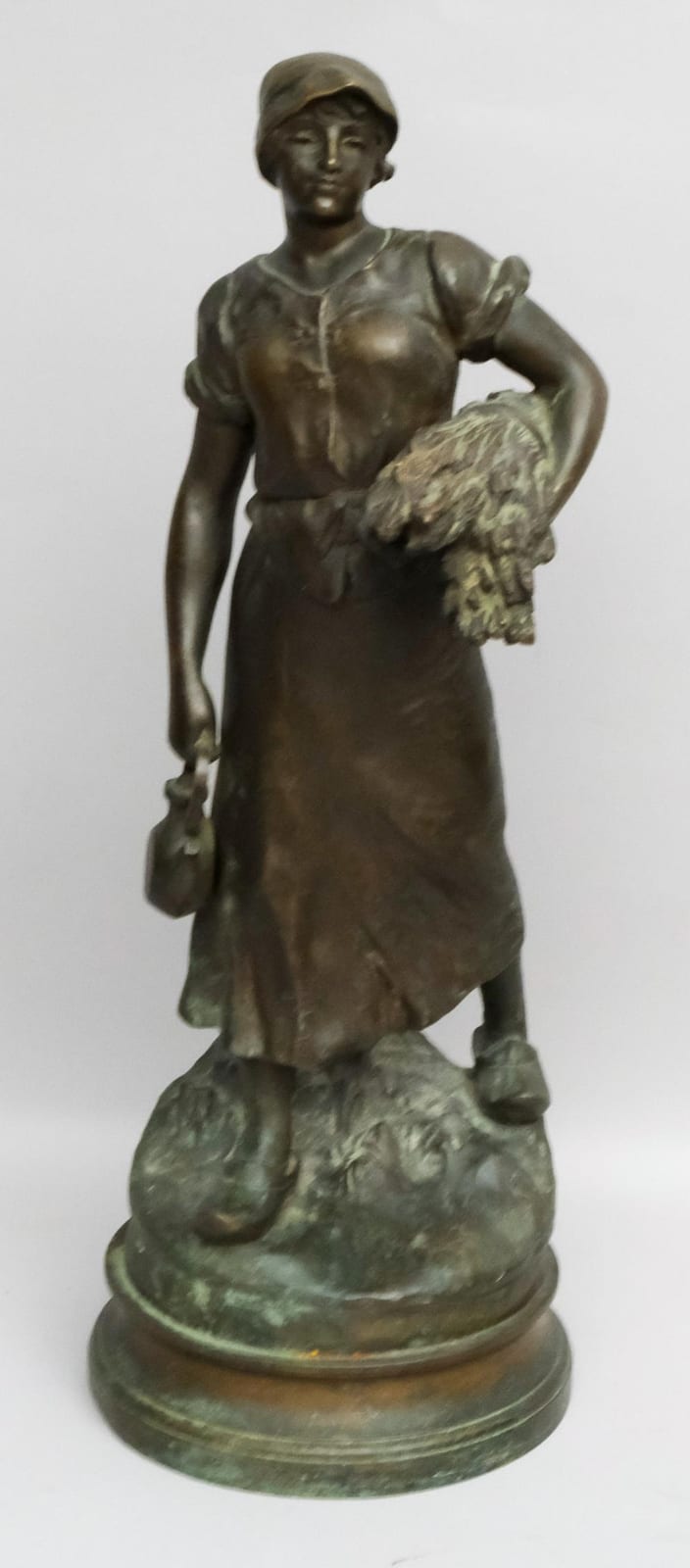 Maurice Constant comparable auction result: bronze glaneuse by maurice constant
