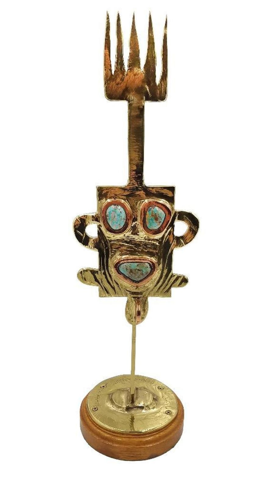 Thom Wheeler comparable auction result: thom wheeler american 20th c bronze mixed media sculpture king
