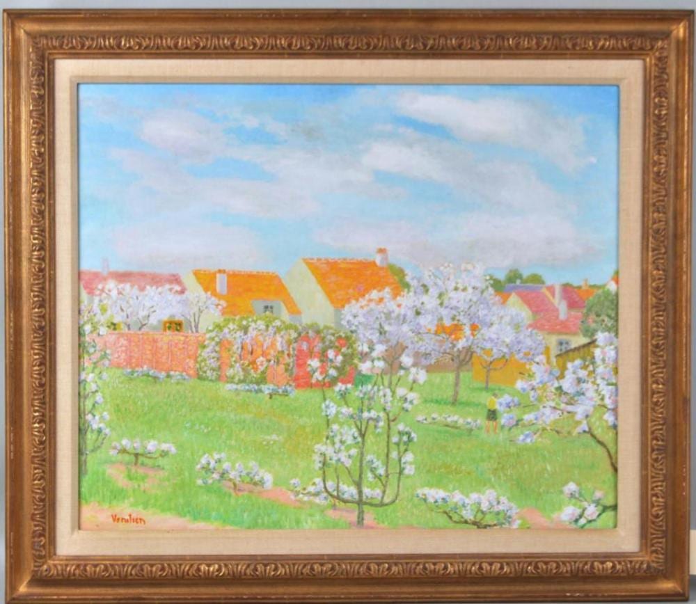 jean venitien cottage scene o c · Schwenke Auctioneers · 2021-09-26 Jean Venitien comparable auction result: jean venitien cottage scene o c