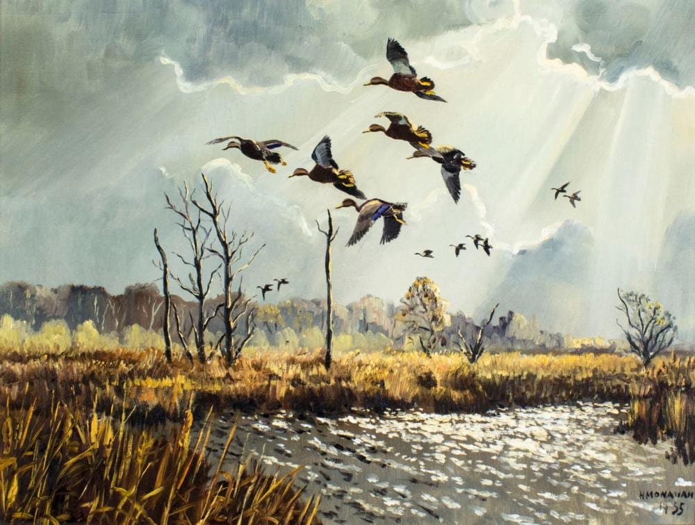 Hugh Monahan comparable auction result: hugh monahan irish uk canada 1914 1970 oil painting