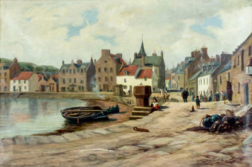 William Dalglish comparable auction result: william dalglish uk 1860 1909 oil painting antique