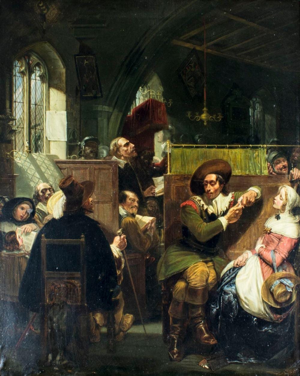 Alexis van Hamme comparable auction result: alexis van hamme belgium 1818 1875 oil painting antique