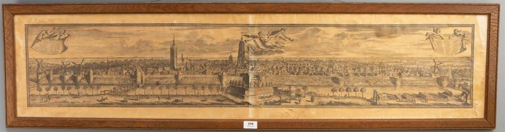 Cornelis Gerritsz. Decker comparable auction result: coenraet decker 1650 1685 panorama van delft gravure ca 1700 ga