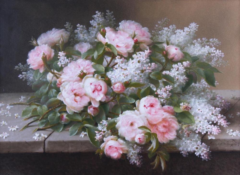 Raoul de Longpre comparable auction result: raoul de longpre french 1843 1911 still life roses gouache on paper signed raoul m