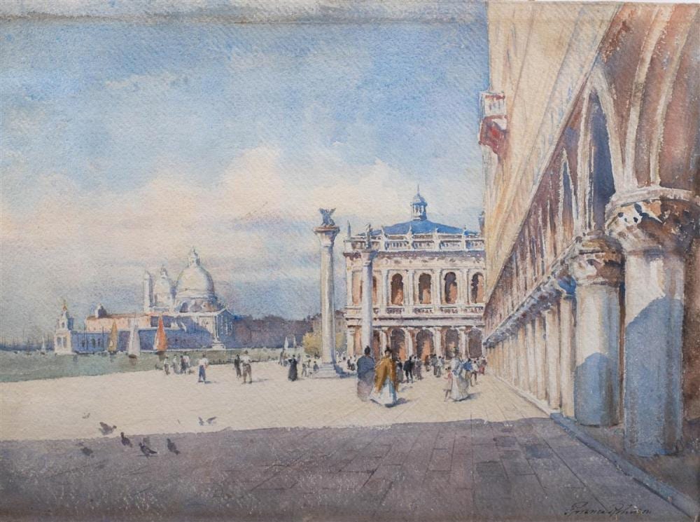 Florence Vincent Robinson comparable auction result: florence vincent robinson american 1874 1937 venice watercolor 13 3 4 x 18 1 2 in sight 21 x 26 in framed