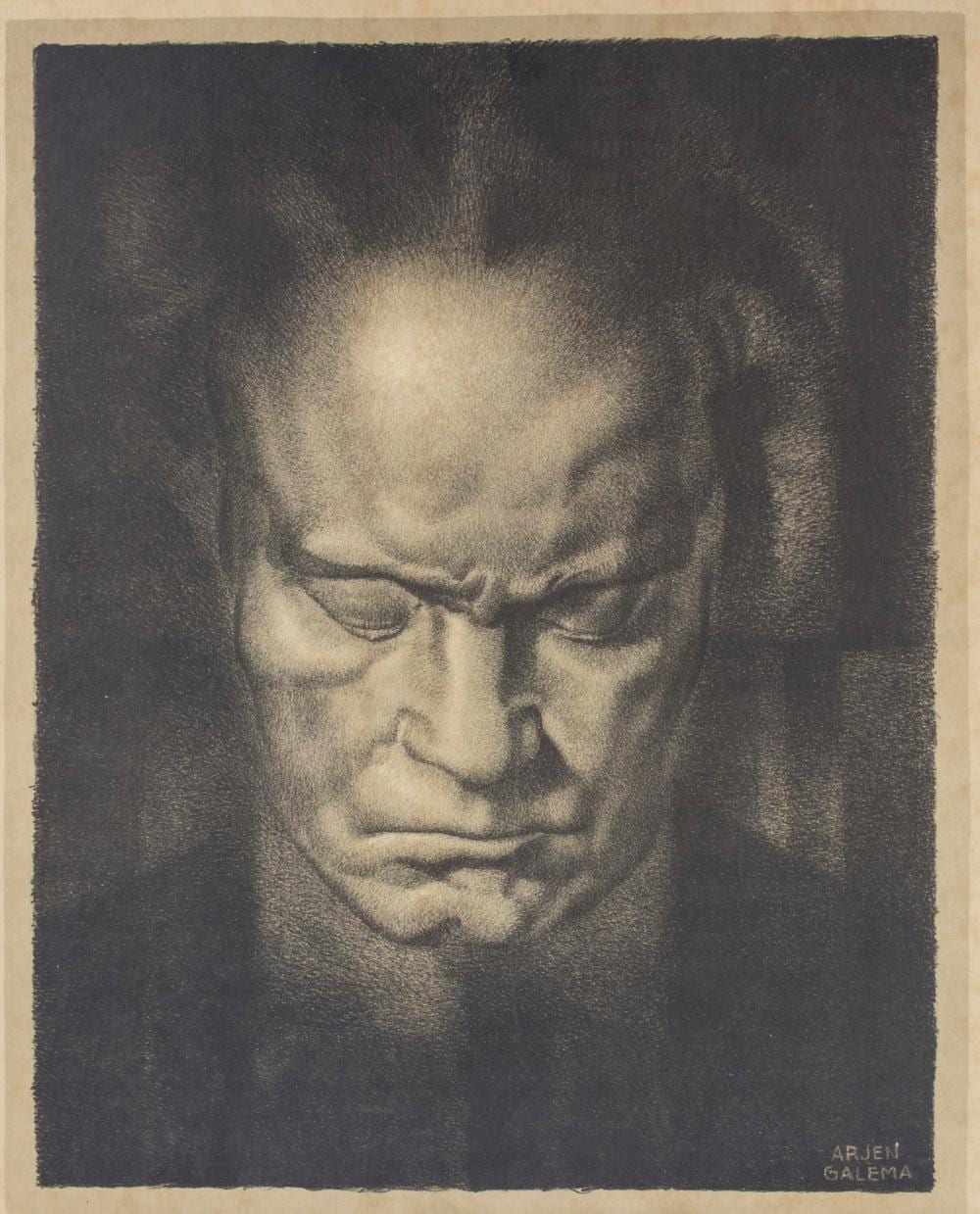 Arjen Galema comparable auction result: arjen galema 1886 1974 portrait of a man s face 20 jh
