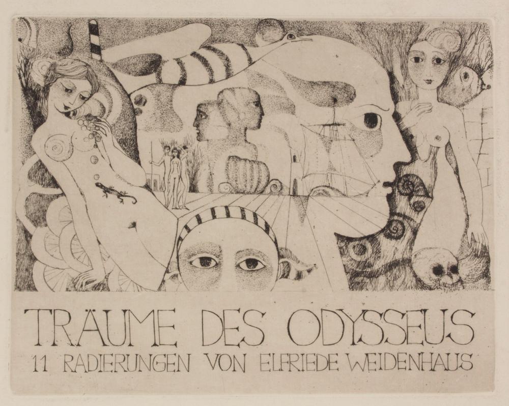 Elfriede Weidenhaus comparable auction result: elfriede weidenhaus 1931 zyklus mit 11 radierungen tr ume des odysseus 1971