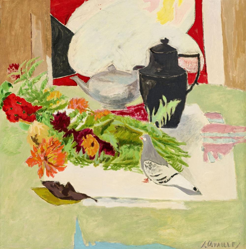jules cavaill s 1901 1977 le pigeon huile sur toile sign e contresign e et titr e au verso 78 5x78 cm · Piguet Hôtel des Ventes | Genève · 2021-09-22 Jean Jules-Louis Cavailles comparable auction result: jules cavaill s 1901 1977 le pigeon huile sur toile sign e contresign e et titr e au verso 78 5x78 cm