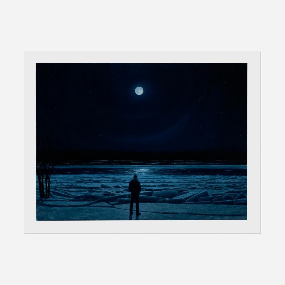 Tim Gardner comparable auction result: tim gardner man in moonlight red river