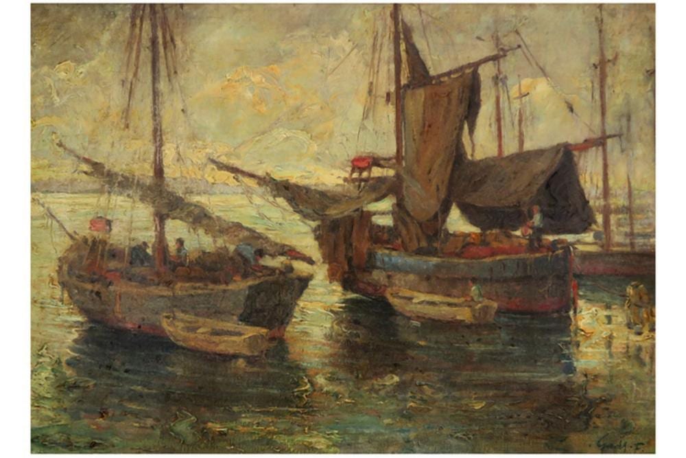 Ferenc Gaal comparable auction result: ferenc gaal 1891 1956 olieverfschilderij op doek visserss