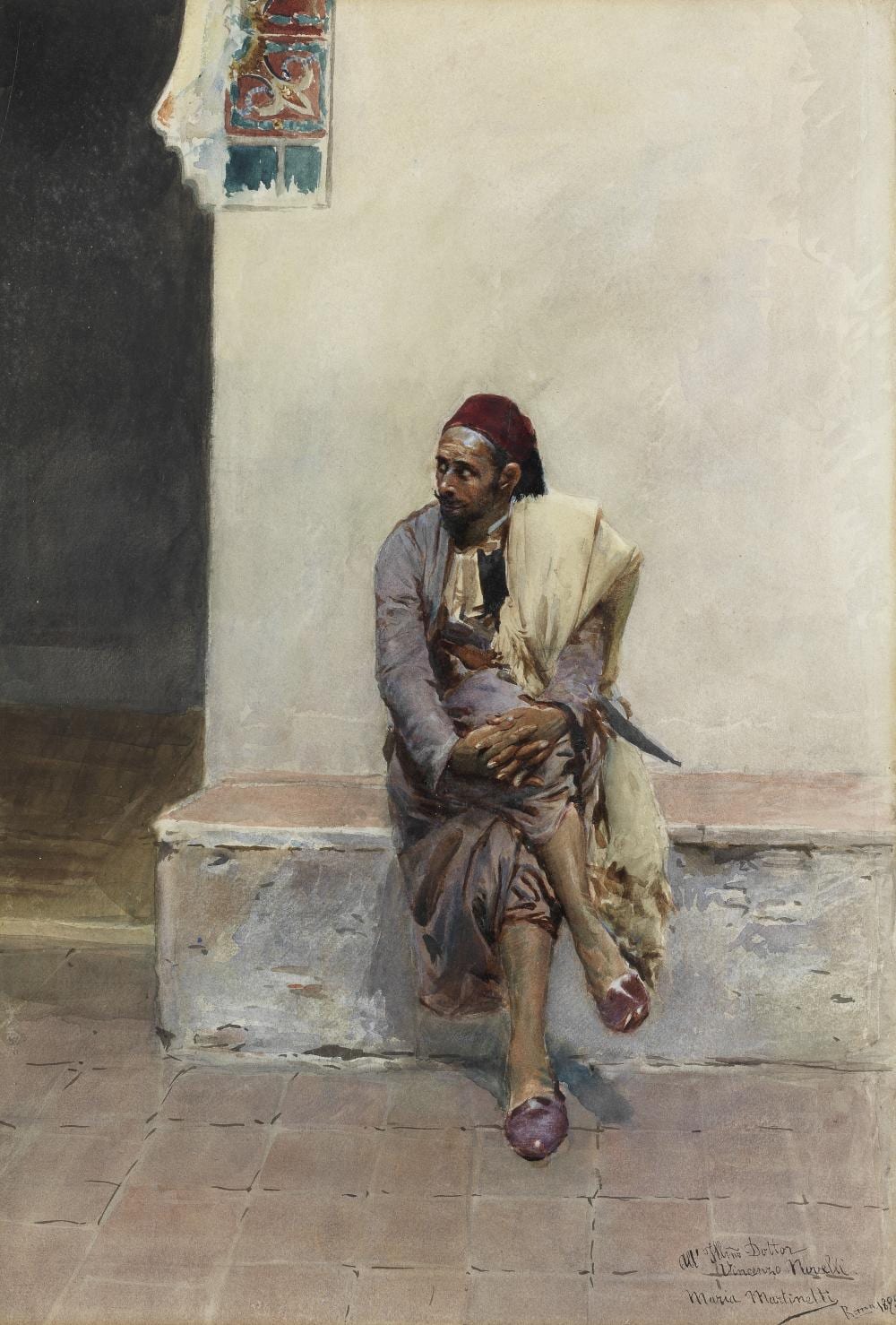 Maria Martinetti comparable auction result: maria martinetti italian 1864 1921 in the courtyard