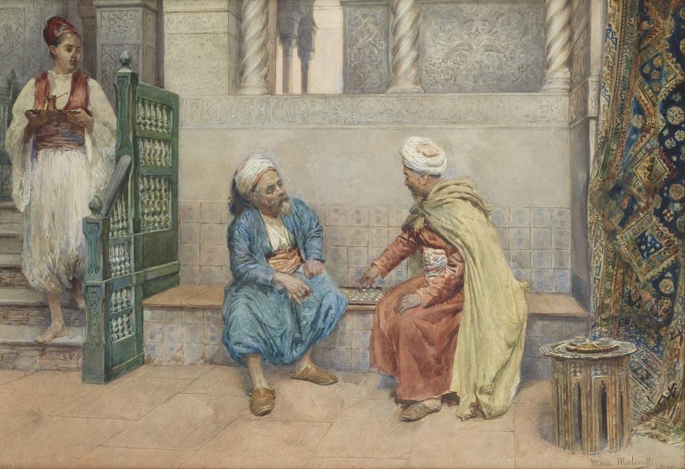 Maria Martinetti comparable auction result: maria martinetti italian 1864 1921 les joueurs de dames