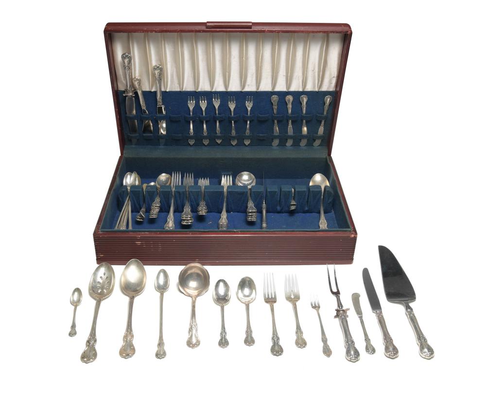 80 PIECE TOWLE OLD MASTER STERLING FLATWARE sold by Oakridge Auction Gallery, lot 280 — auction record photograph