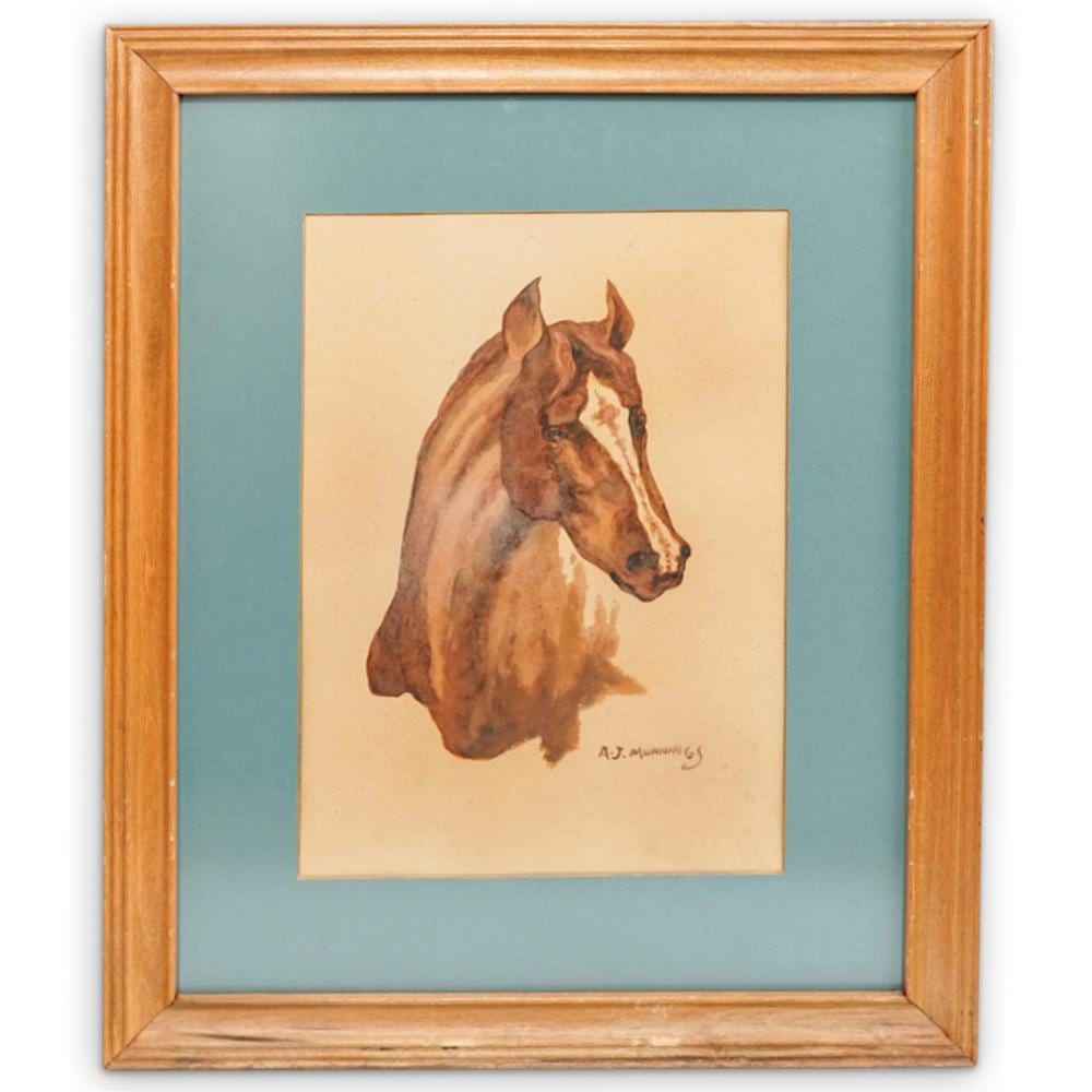 Alfred James Munnings comparable auction result: after alfred james munnings watercolor