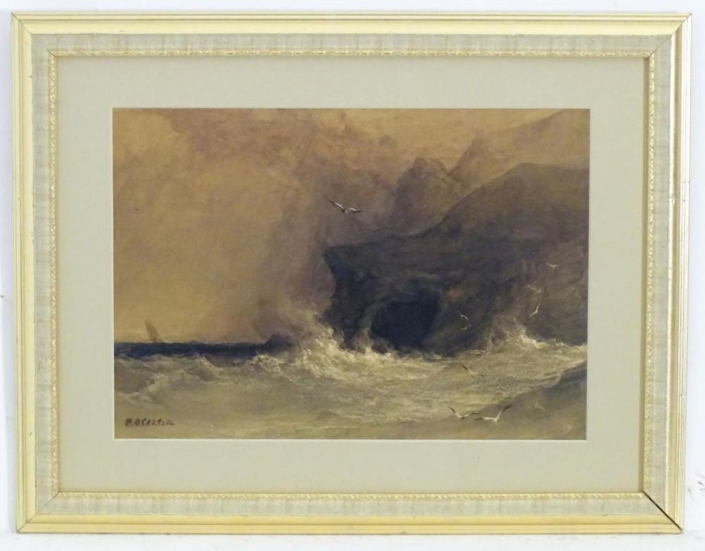 Henry Barlow Carter comparable auction result: henry barlow carter 1807 1867 watercolour yorkshire coast with shipping signed lower left appr