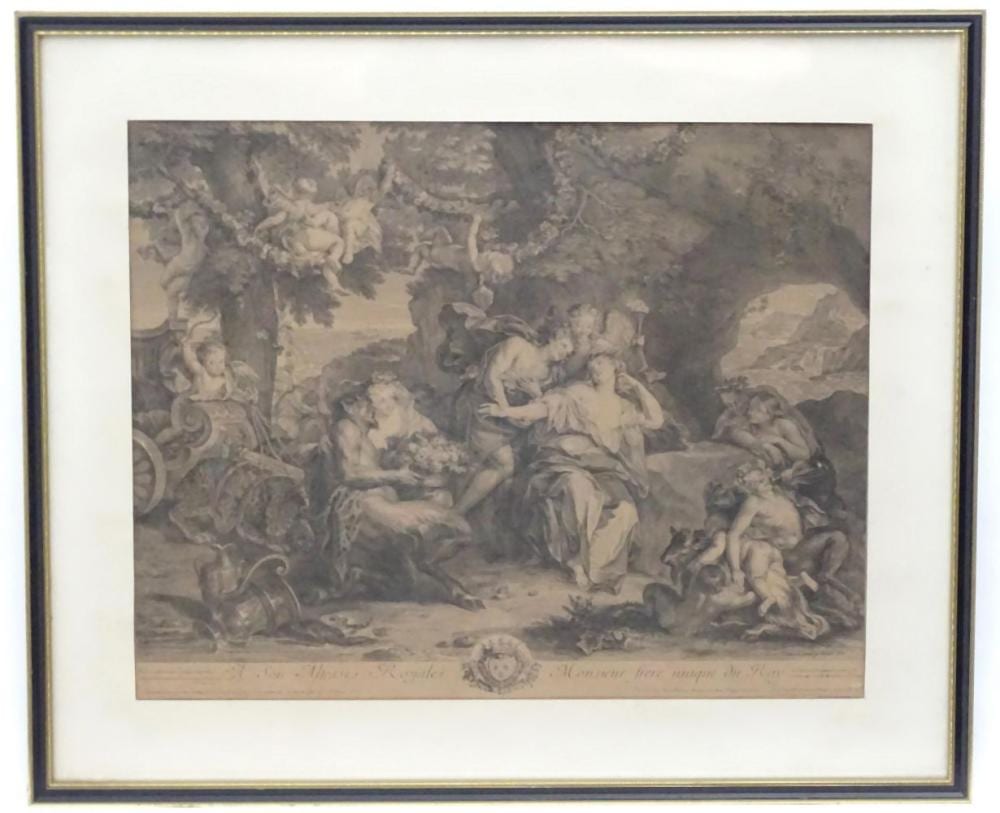 Jean Audran comparable auction result: jean audran 1667 1756 after antoine coypel 1661 1722 engraving bacchus and ariadne on the isle