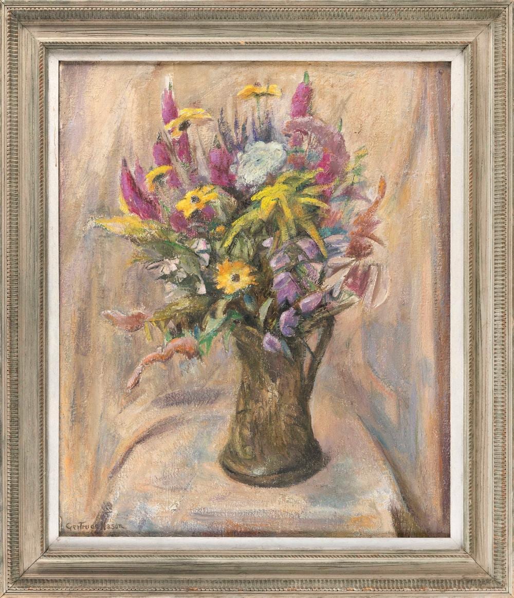 Gertrude Nason comparable auction result: gertrude nason connecticut new york massachusetts 1890 1965 still life of flowers in a pitcher oil on canvas 28 x 23 framed 34 x 29