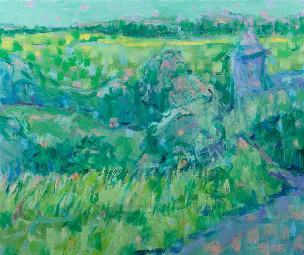 Jamie Marin-Price comparable auction result: jamie marin price american 1970 valley of maret blue oil on canvas 20 1 4 x 24 in 23 1 4 x 27 1 4 in framed