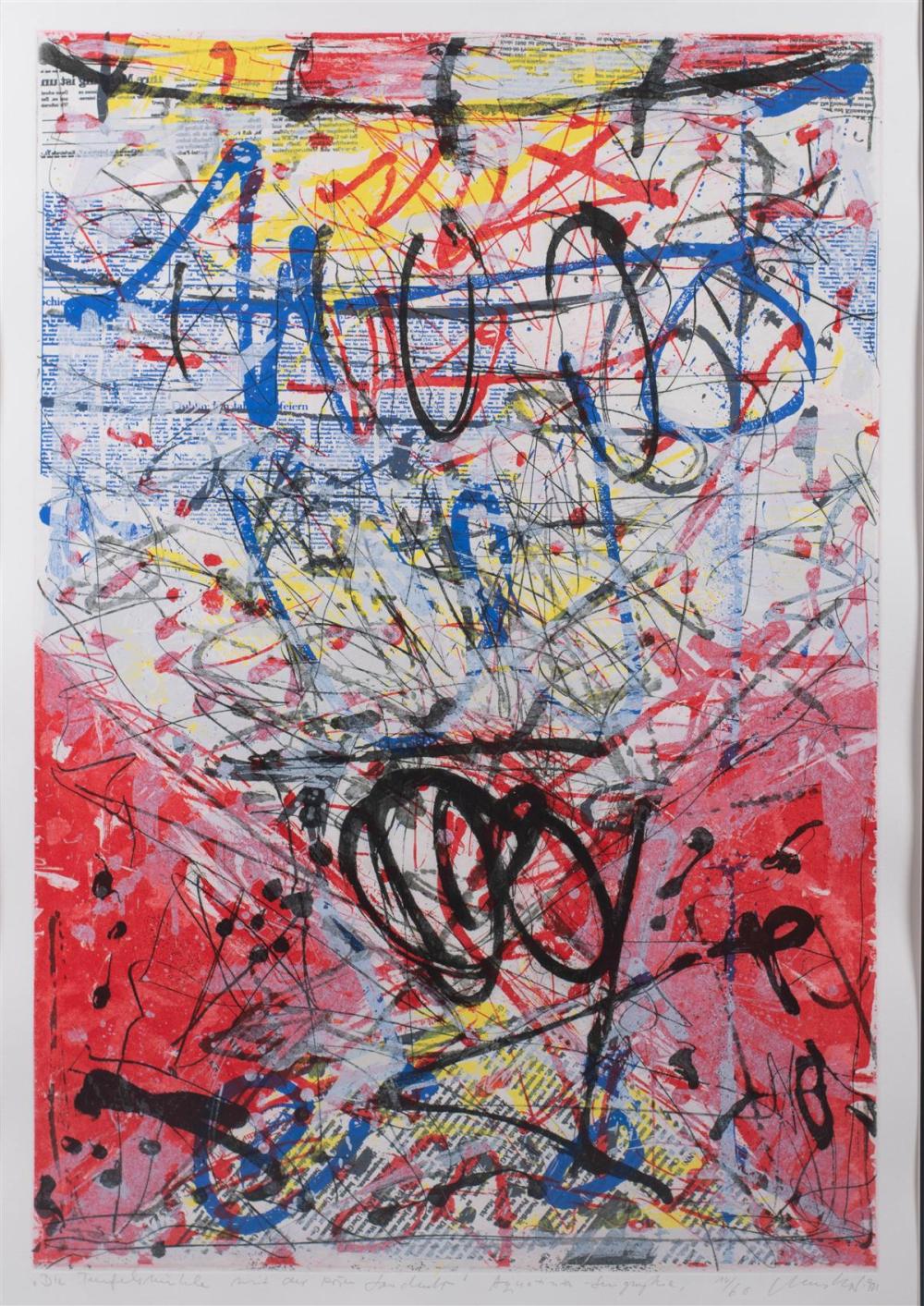 Andras Markos comparable auction result: andras markos hungarian 1950 die teufelmuhle mit der roten sanduhr aquatint 39 1 2 x 27 1 2 in sight 49 1 2 x 37 1 2 in f