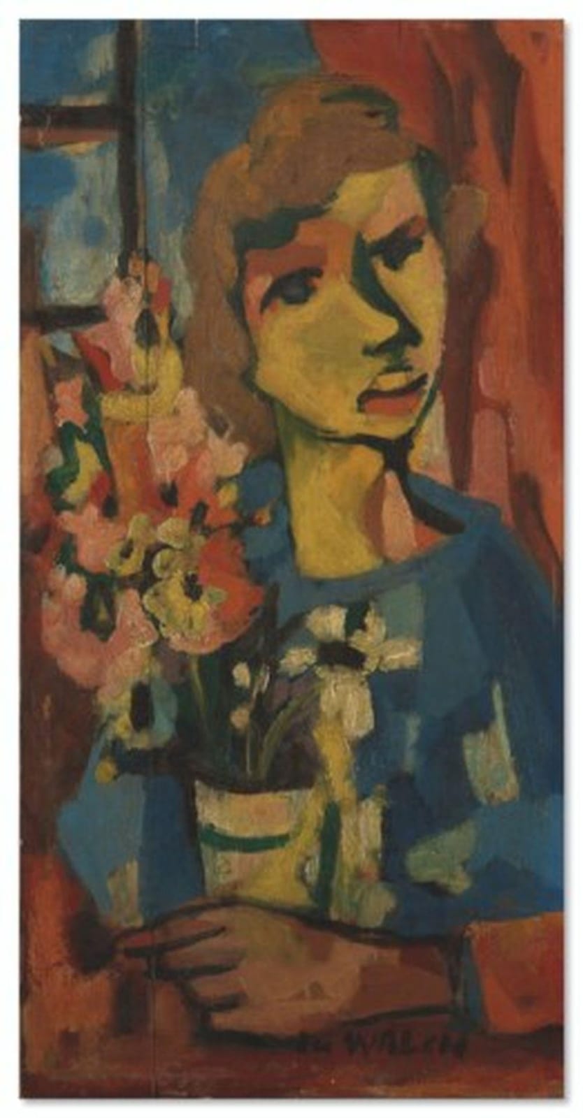 Charles Walch comparable auction result: charles walch 1898 1948 femme la robe bleue huile sur panneau 33 x 16 5