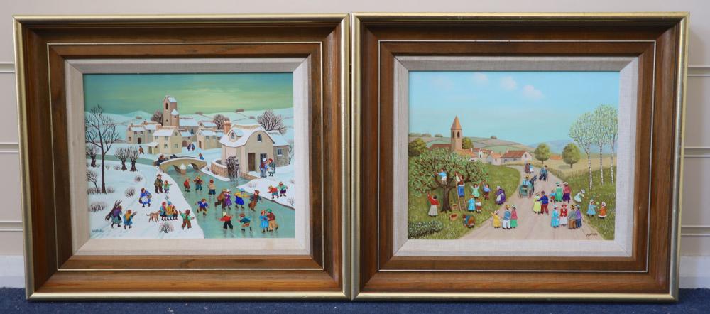 jean axatard b 1931 saturday morning skaters the fruit pickers oil on canvas 21 x 25cm · Gorringes · 2021-09-28 Jean Axatard comparable auction result: jean axatard b 1931 saturday morning skaters the fruit pickers oil on canvas 21 x 25cm