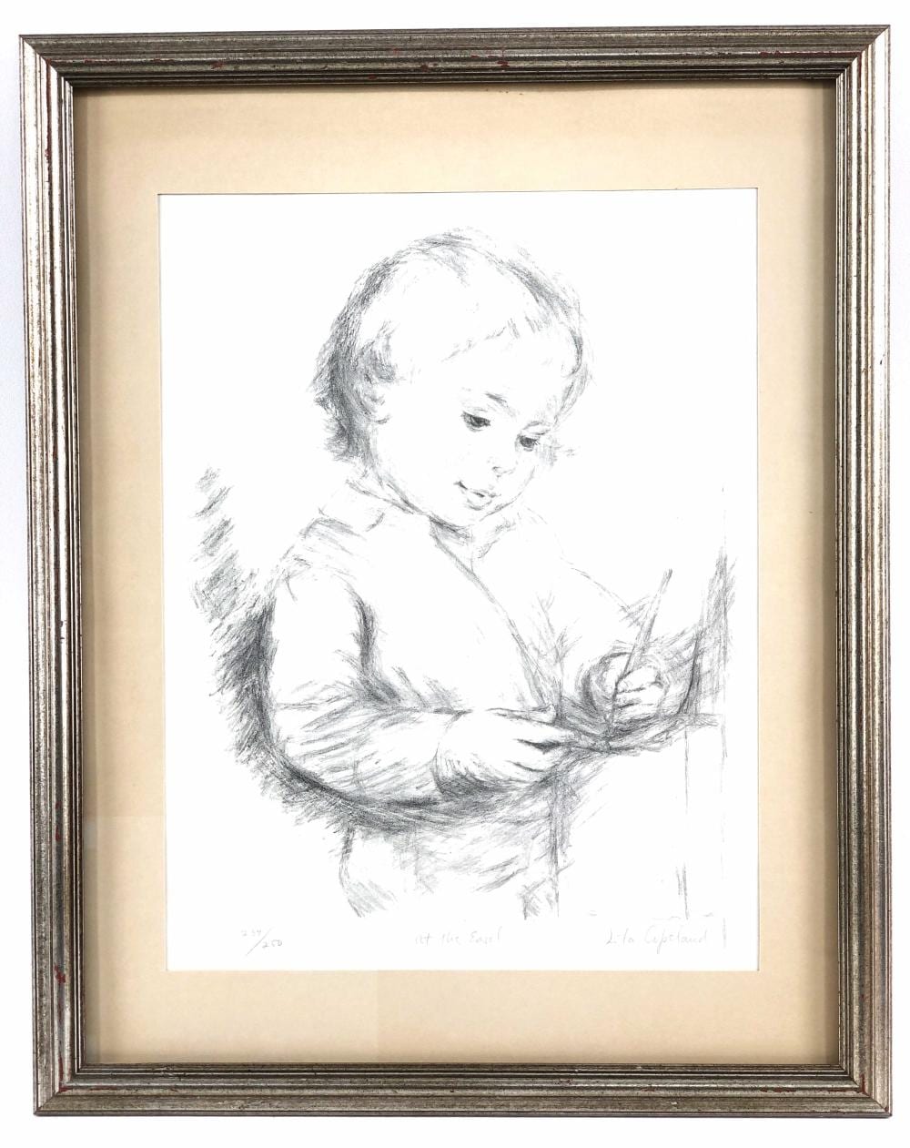 Lila Copeland comparable auction result: lila copeland at the easel limited edition lithograph