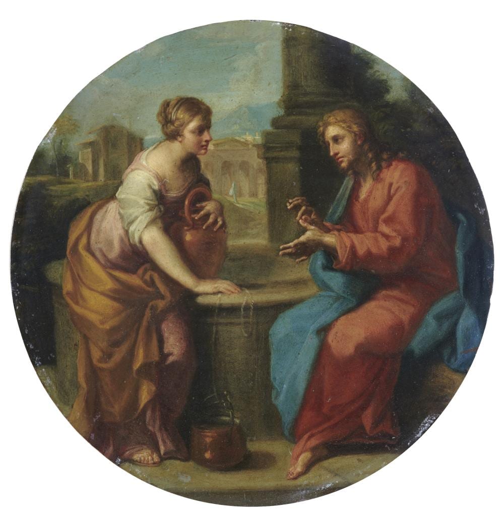 placido costanzi rome 1690 1759 noli me tangere and christ and the woman of samaria 25 1cm 10 in diameter 2 · Bonhams · 2021-10-26 Placido Costanzi comparable auction result: placido costanzi rome 1690 1759 noli me tangere and christ and the woman of samaria 25 1cm 10 in diameter 2