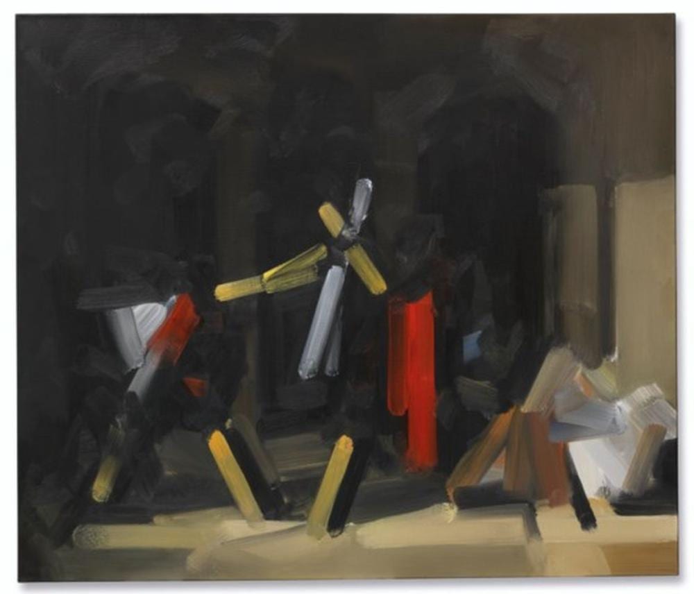 Michael Van Ofen comparable auction result: michael van ofen b 1956 horatier oil on canvas 47 x 55 1 8in 120 x 1