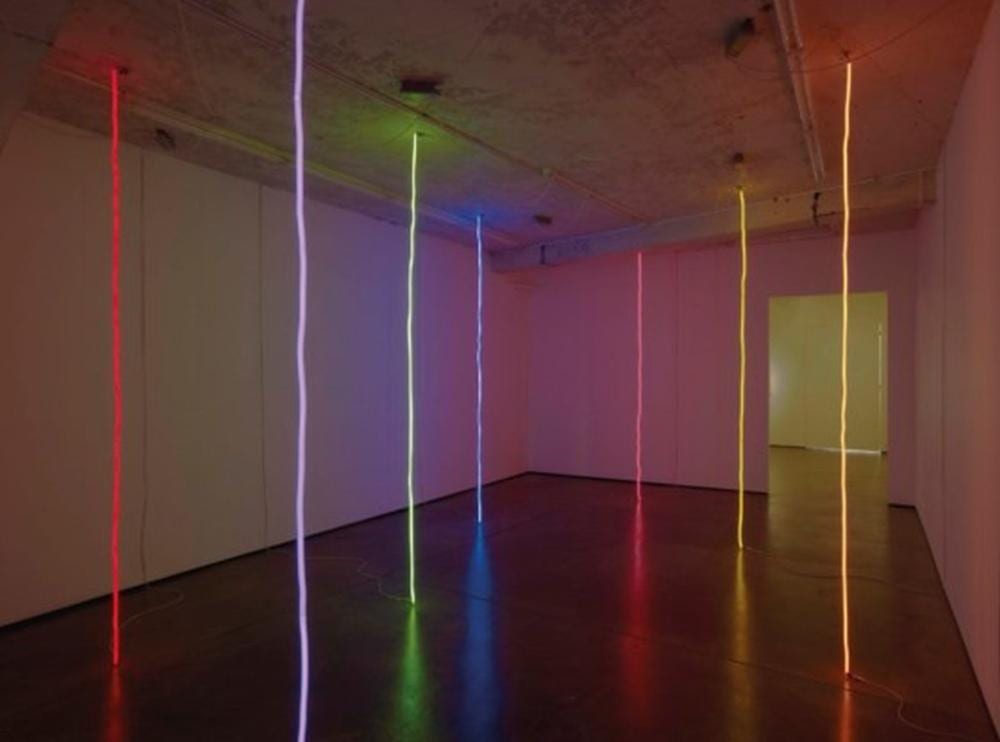 peter coffin b 1972 untitled lines neon in seven parts dimensions var · Christie's · 2021-10-18 Peter Coffin comparable auction result: peter coffin b 1972 untitled lines neon in seven parts dimensions var