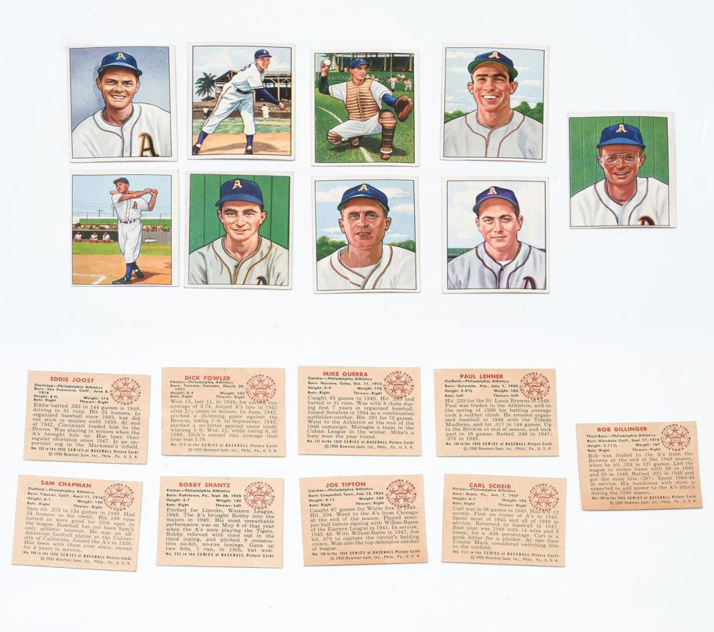 1950S BOWMAN BASEBALL CARDS sold by Burchard Galleries Inc, lot 1385 — auction record photograph