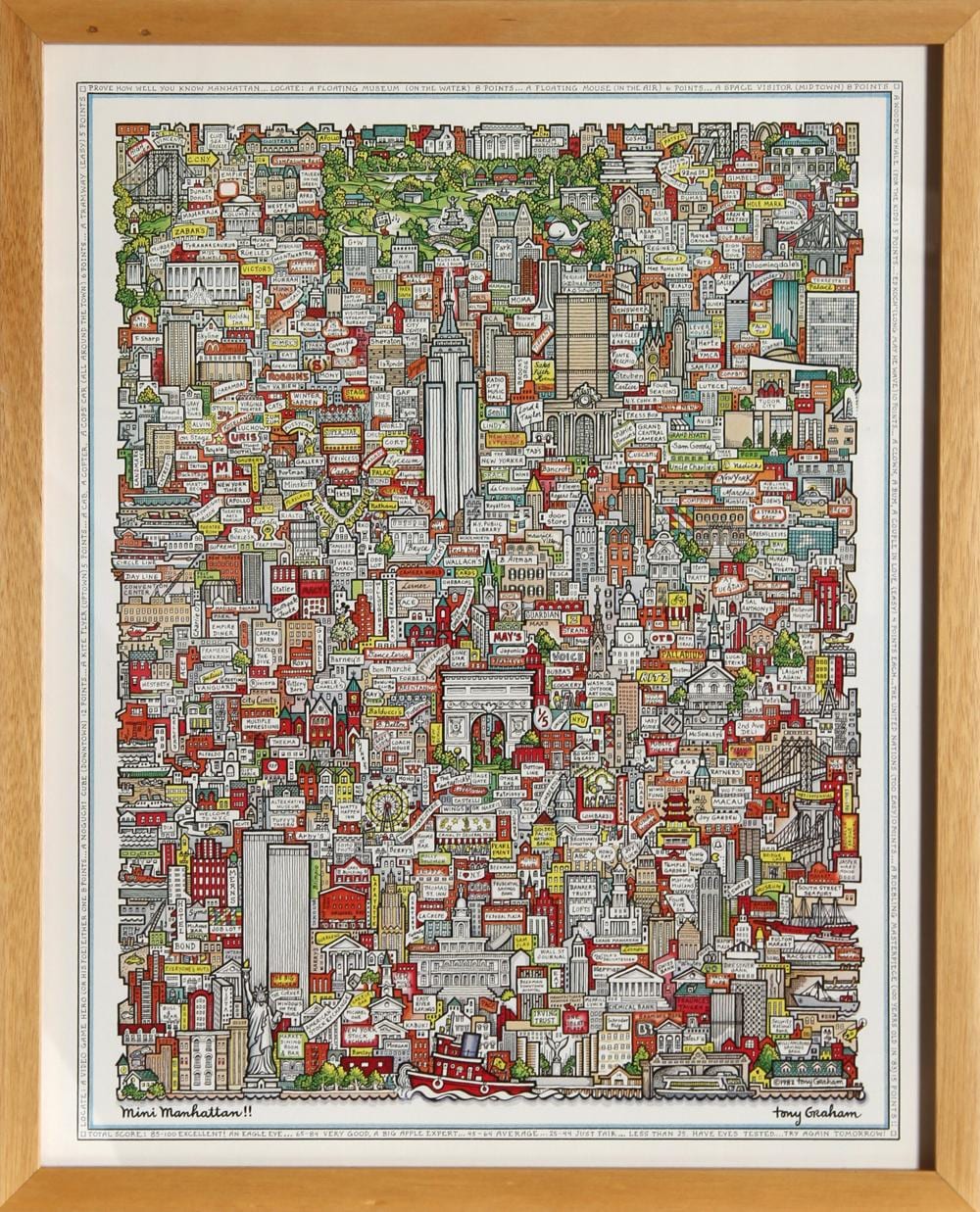 Tony Graham comparable auction result: tony graham mini manhattan poster