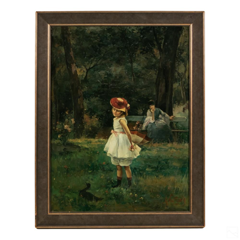 George Vuillard comparable auction result: george vuillard b 1956 ducks figural oil painting
