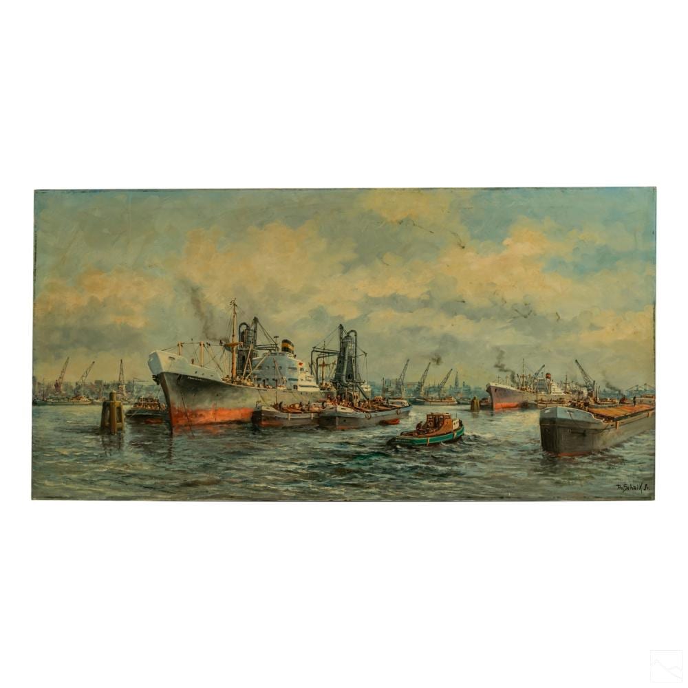 Peter Van Schaik comparable auction result: pieter van schaik jr 1910 1991 seascape painting